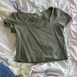 HM Sage Green Crop Top